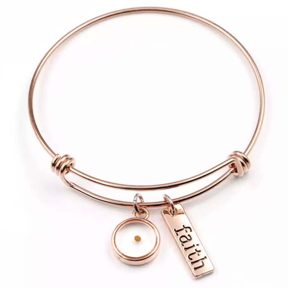 Faith as a mustard seed Bangle Bracelet Christian